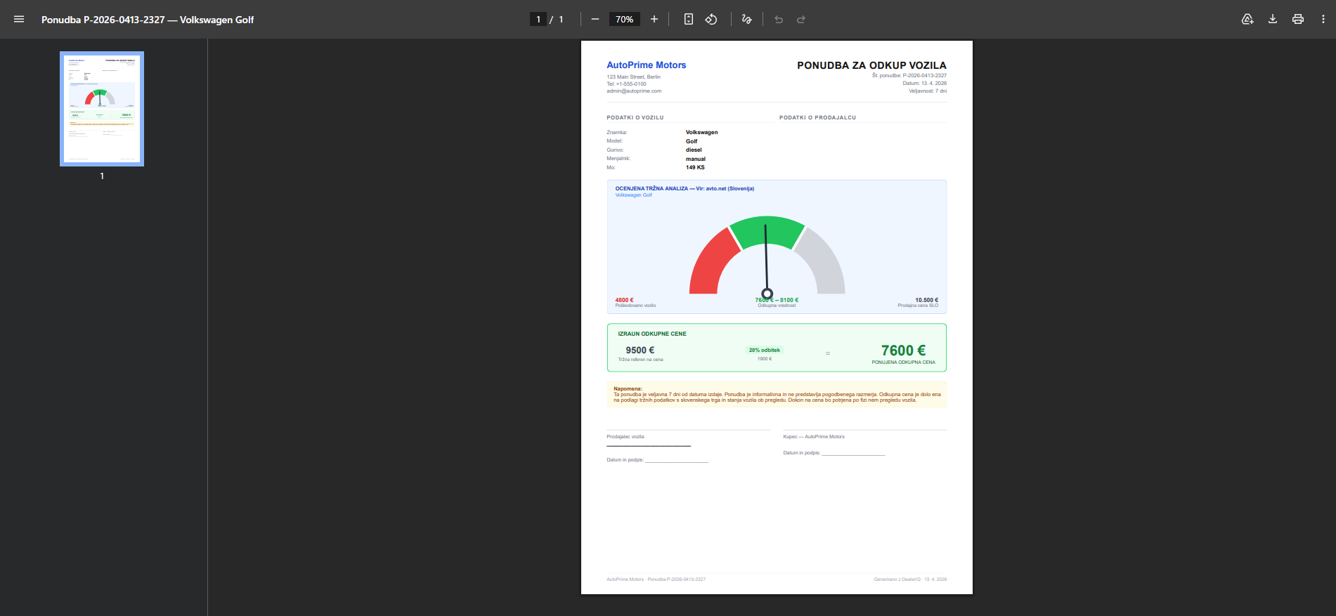 DealerIQ PDF ponudba